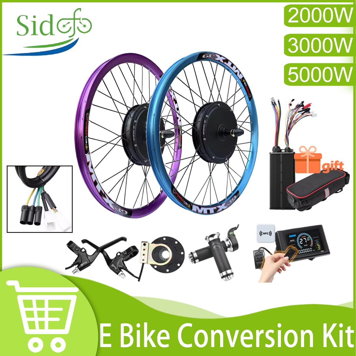 New Upgrade Ebike Conversion K - 72V 5000W Hub Motor Kit 评论和价格