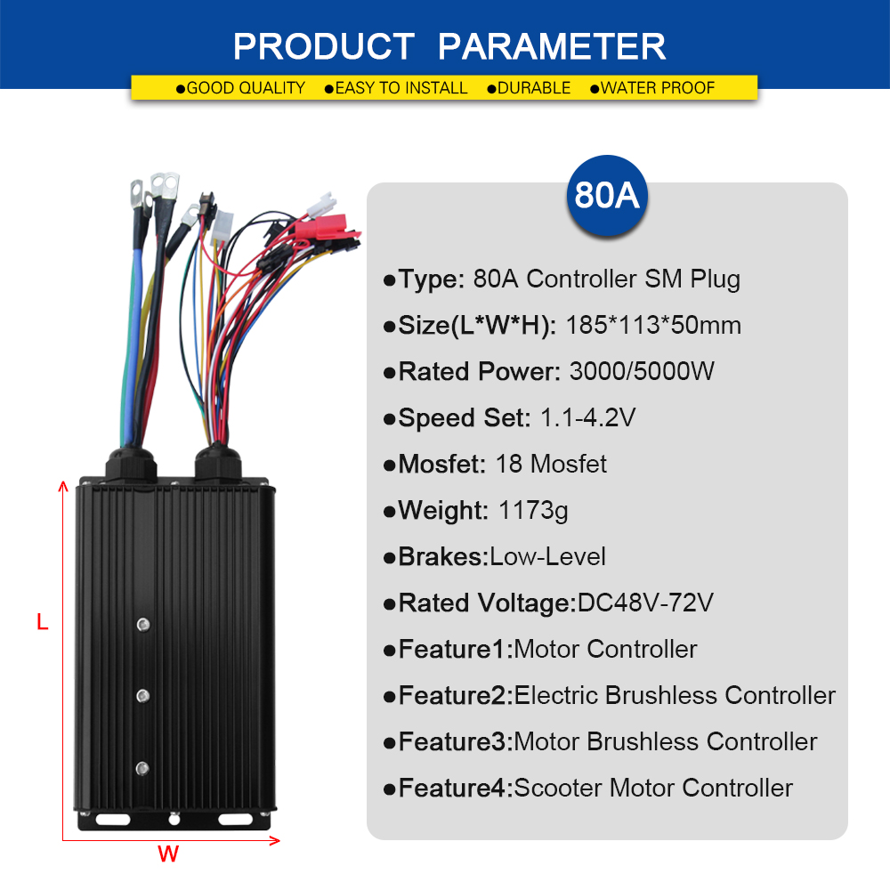 Ebike Sine Wave Controller 48V - Sine Wave Controller 48V 72V 80A 评论和价格