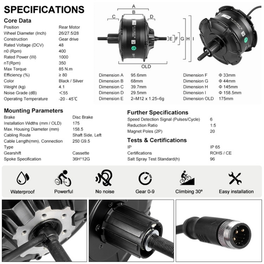 Bafang G062 48V 750W  48V 1000 - Bafang Bbshd 1000W Conversion Kit 评论和价格