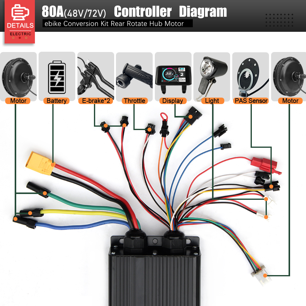72V 3000W MTX39 E-Bike Convers - 72V 5000W Hub Motor Kit 评论和价格