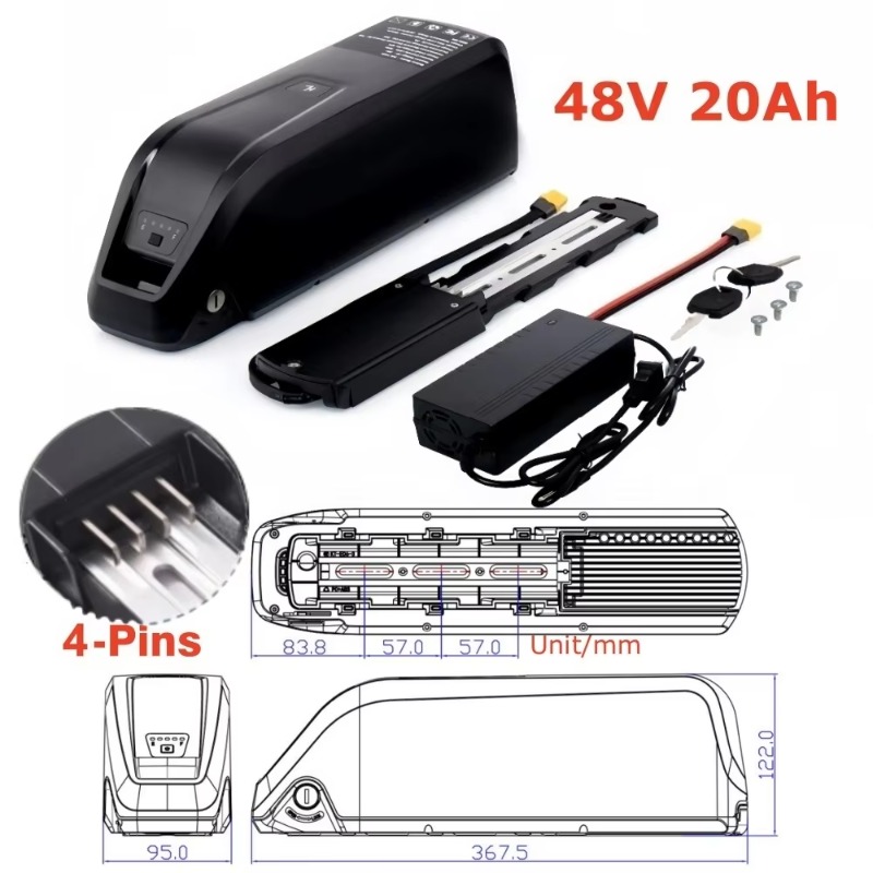 New Hailong 48V 4PIN Lithium E - Ebike Battery 48V 20Ah Hailong 评论和价格